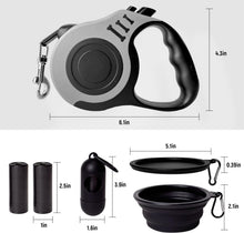 Load image into Gallery viewer, Retractable Dog Leash Automatic Telescopic Tractor Dog Tape, Pet Tape 10/16 FT Durable and Convenient, with Folding Bowl, Dispenser, Rubbish Bags, Suitable for Small and Medium Dogs