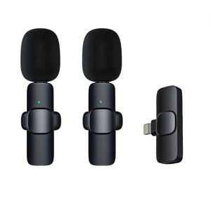 Wireless Noise cancelation Lavalier Microphone for IOS and Android